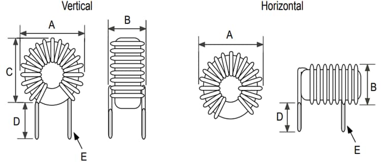 Mechanical Drawing - ICE Components I04 Series Output Power Chokes